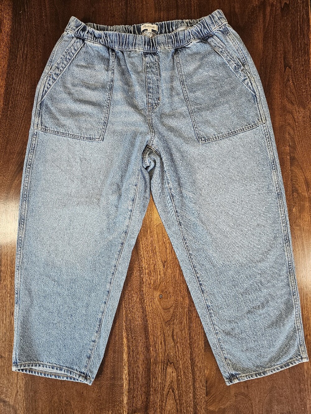 Madewell Womens Pull On Relaxed Jeans Elastic High Rise Waist Band Plus Size 2X